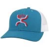 Hooey 2106T-TQWH "Sterling" White And Turquoise 6-Panel Trucker Hat -Western Cowboy Equipment 2106T TQWH front 1