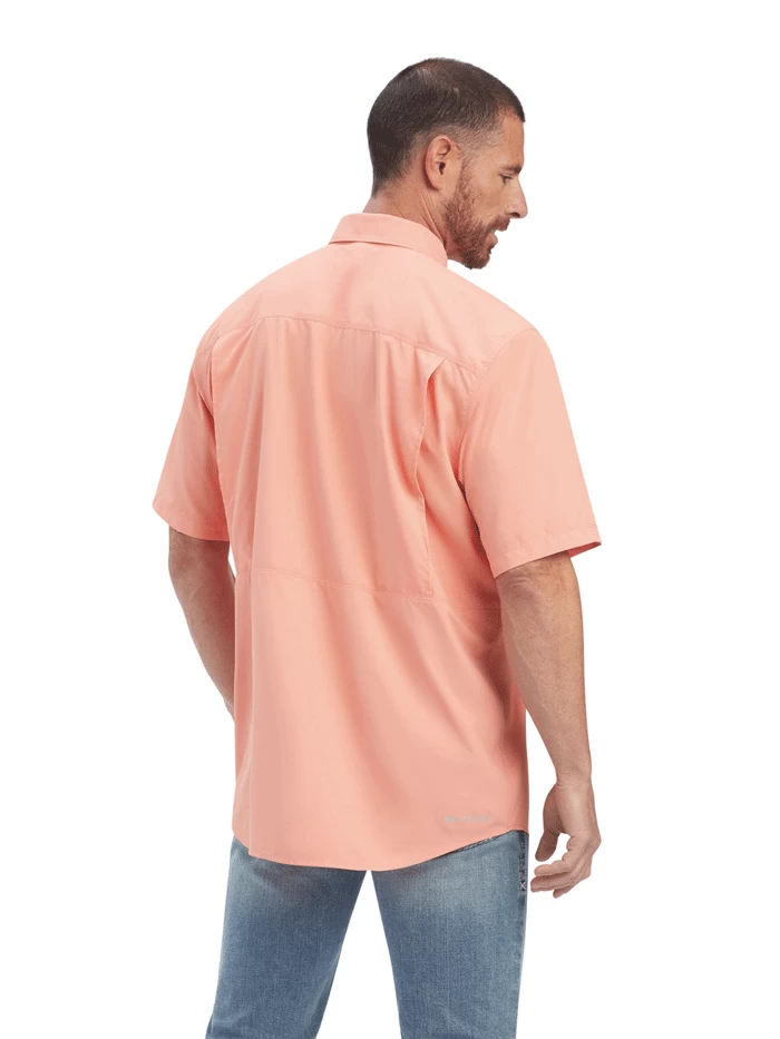 Ariat 10041123 Mens VentTEK Outbound Classic Fit Shirt Peach Pink - D - 4 Ariat 10041123 Mens VentTEK Outbound Classic Fit Shirt Peach Pink - D - - Image 2
