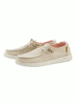 Hey Dude 121410121 Womens Wendy Shoe Chambray White Nut - 15A