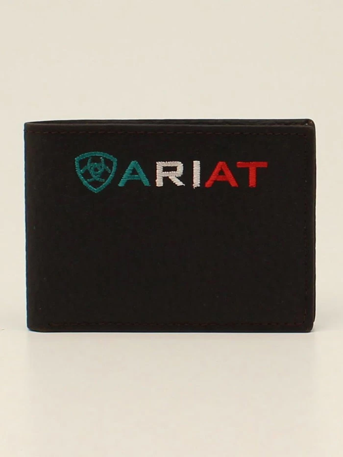 Ariat A35507282 Mens Bifold Wallet Mexico Logo Brown Rowdy 3 Ariat A35507282 Mens Bifold Wallet Mexico Logo Brown Rowdy