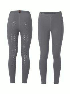 Kerrits 60524-SHDW Kids Ice Fil Performance Riding Tight Shadow Grey