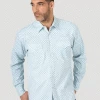 Wrangler 10MJC354B Mens 20X Competition Advanced Comfort Shirt White/Teal -Western Cowboy Equipment 7xn31ghm