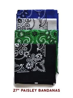Assorted Bandanas 22" & 27" -Western Cowboy Equipment Bandana 5 1