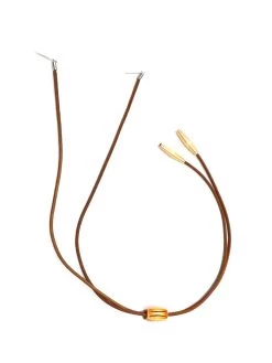 Twister Leather Cowboy Hat Chin Strap W/ Bone Bead