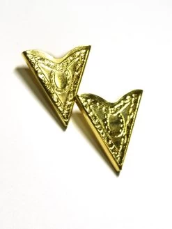Horseshoe Filigree Gold Plated Western Collar Tips CT-30-G Or S