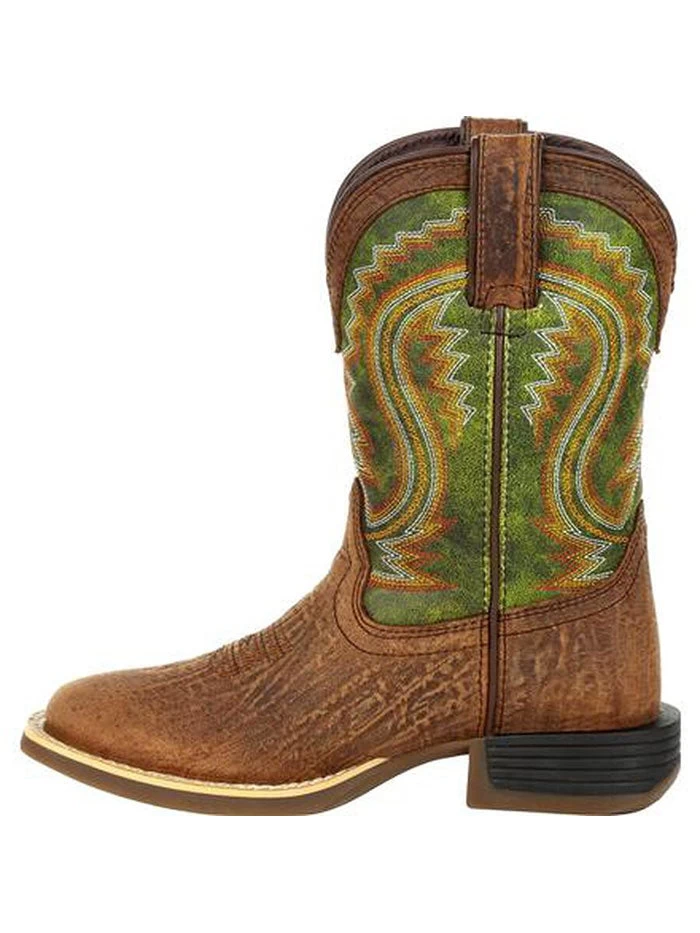 Durango DBT0229 Kids Lil Maverick Old Town Cowboy Boot Briar Green 4 Durango DBT0229 Kids Lil Maverick Old Town Cowboy Boot Briar Green - Image 2
