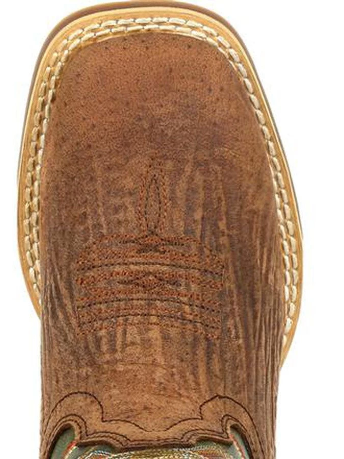 Durango DBT0229 Kids Lil Maverick Old Town Cowboy Boot Briar Green 7 Durango DBT0229 Kids Lil Maverick Old Town Cowboy Boot Briar Green - Image 5