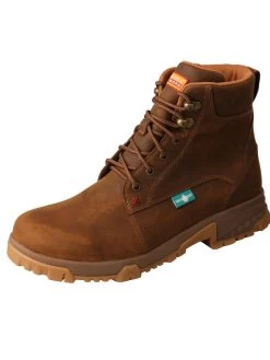 Twisted X MXCW001 Mens Six Inch Work Boot Distressed Saddle - G