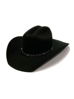 Justin JF0242BKJR40 Youth 2X Blackhills Felt Hat Black