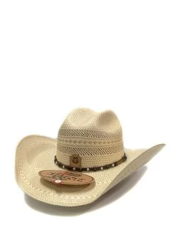 Justin JS4830HUTS Mens Straw Cowboy Hat Ivory