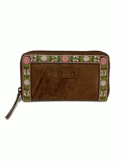 Ariat A770011102 Womens Addison Floral Wallet Brown