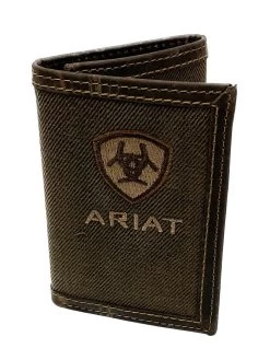 Ariat A3542408 Mens Trifold Logo Wallet Brown