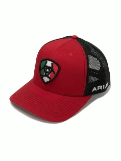 Ariat A300011704 Snapback 112 Mexican Flag Patch Cap Red