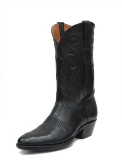 Front Page 24 Black Jack BK405-64 Mens Black Ranch Hand Western Boots