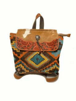 Myra Bag S-4369 Womens Burnt Umber Backpack Bag