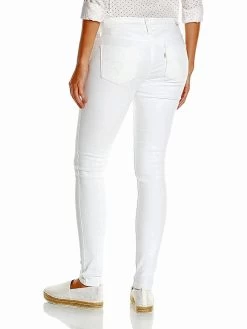 Levis Levi's 119970252 Womens 535 Mid-Rise Super Skinny Jeans White (D)