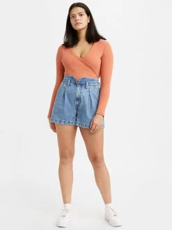 Levis Levi's 394290001 Womens High Waisted Mom Shorts Puff Piece - D -Western Cowboy Equipment Levis 39429001 3