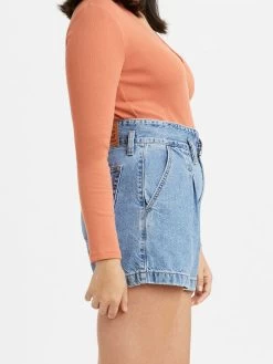 Levis Levi's 394290001 Womens High Waisted Mom Shorts Puff Piece - D -Western Cowboy Equipment Levis 39429001 4