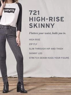 Levis Levi's 188820166 Womens 721 High Rise Skinny Jeans Chelsea Manic Monda-D -Western Cowboy Equipment Levis 721 ee9c2c9e 2a11 44dd 9793 8fa24459ac57