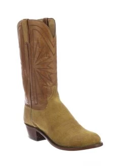 Front Page 26 Lucchese N1695.R3 Mens Hobbs Comanche Suede Cowboy Boots Sand - D