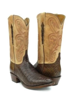 Front Page 30 Lucchese L1455.63 Mens Classic Ultra Belly Caiman Cowboy Boots Coffee