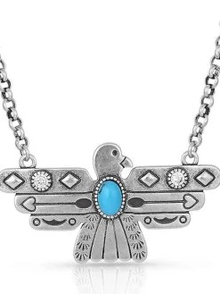 Montana Silversmiths NC4905 Rising Above Thunderbird Turquoise Necklace
