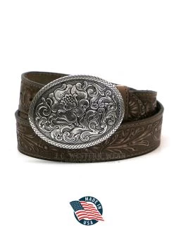 Nocona N3300002 Womens Belle Forche Floral Embossed Western Belt