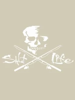 Salt Life SAD934 SKULL AND POLES Decal Sticker