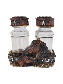 Horse With Glass Salt And Pepper Shaker Set SP540