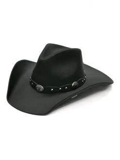 Stetson TRROXB-843407 ROXBURY Shapeable Leather Western Hat Black