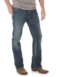 Wrangler WLT77LY Mens Retro Layton Slim Fit Bootcut Jeans