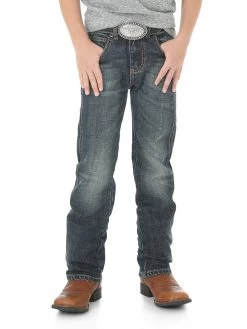 Wrangler 88JWZBZ 88BWZBZ Kids Retro Slim Straight Jean