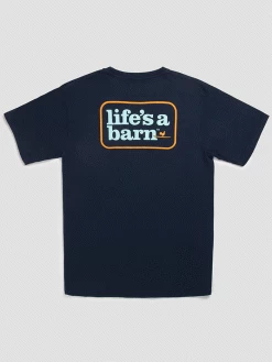 Beach & Barn LIFE'S A BARN Adult Short Sleeve T-Shirt Navy