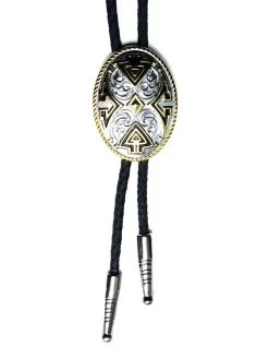 Aztec Oval Concho Bolo Tie 22732 7 Aztec Oval Concho Bolo Tie 22732 -Western Cowboy Equipment bolo tie 22732 2