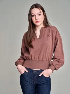 Kimes Ranch DEWEY Womens V Neck Brown