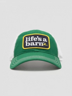 Beach & Barn LIFE'S A BARN Unstructured Hat Kelly White