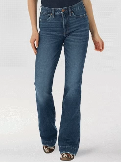 Wrangler 1011MPEHL Womens Green Jean-Eco-Friendly High Rise Trouser Lauren