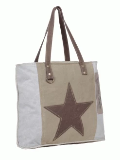 Myra Bag S-5250 Womens Edgy Star Tote Bag Brown -Western Cowboy Equipment iagfr27c