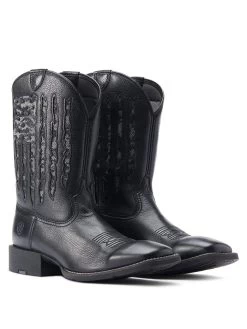 Ariat 10044563 Mens Sport My Country VentTEK Western Boot Black Deertan