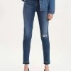 Levis Levi's 195580075 Womens 711 Skinny Ankle Jeans Maui Indigo -Western Cowboy Equipment levis 195580075 1