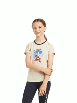 Ariat 10039648 Kids Fabulous T-Shirt Oatmeal Heather