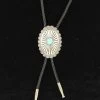 Double S 22107 Western Oval Flower Bolo Tie Silver -Western Cowboy Equipment mtkeypi6 1