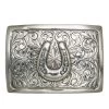 AndWest IC012 Horseshoe Iconic Classic Buckle Antique Silver -Western Cowboy Equipment piey0qub