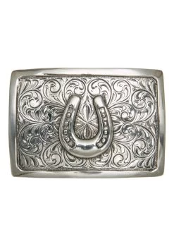 AndWest IC012 Horseshoe Iconic Classic Buckle Antique Silver