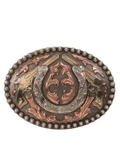 AndWest HC5000 ALAMOSA Pistols And Horseshoe Buckle Antique Brass, Copper, And Silver