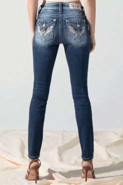 Miss Me M3080S31 Womens MM's Secret Skinny Jeans Medium Blue