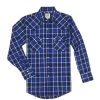 Ely Cattleman E1F202907-NV Mens Long Sleeve Plaid Shirt Navy 1 Ely Cattleman E1F202907-NV Mens Long Sleeve Plaid Shirt Navy -Western Cowboy Equipment vkvimepz