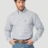 Wrangler 112314981 George Strait Collection Long Sleeve Shirt Blue Mini -Western Cowboy Equipment xpapheih