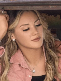 Montana Silversmiths JS5357 Womens Wreathed Horseshoe Treasure Jewelry Set Silver -Western Cowboy Equipment xr2n211y